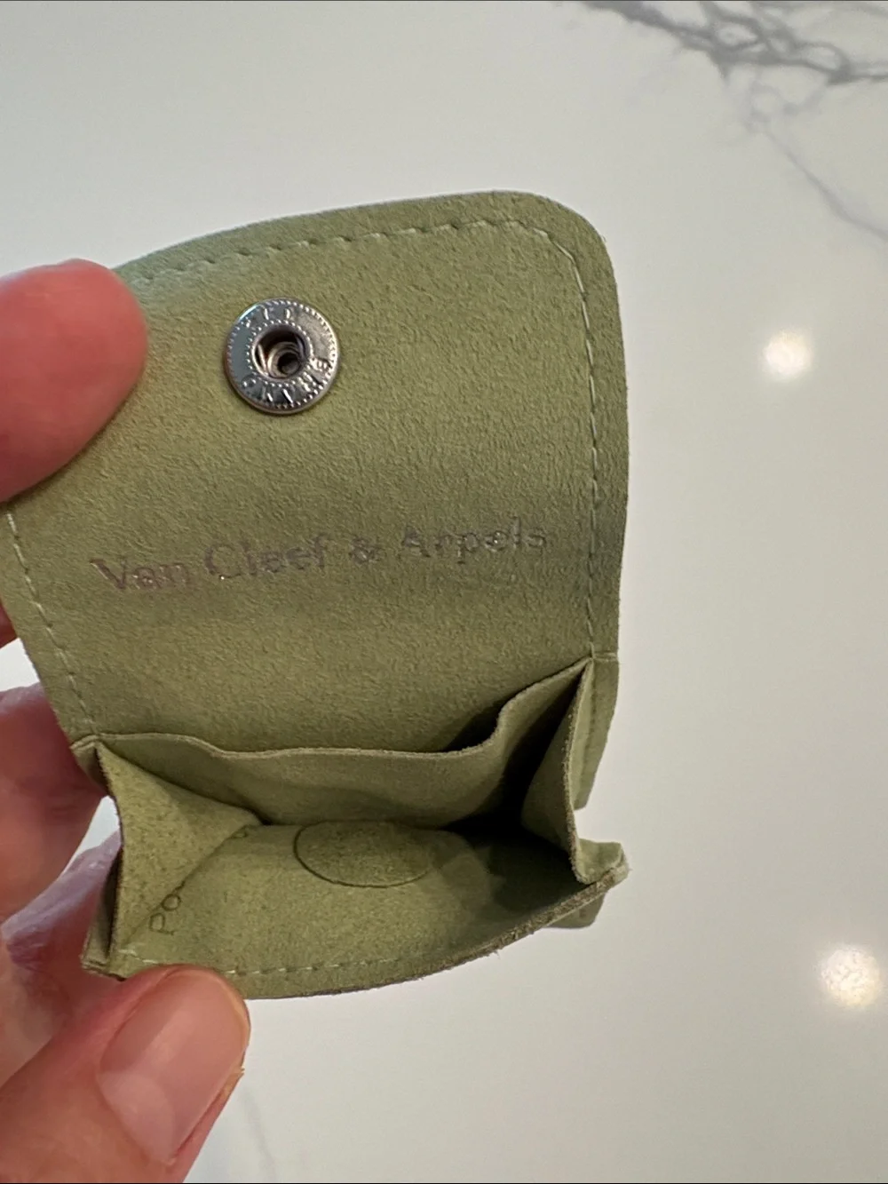 Van Cleef & Arpels Suede Jewelry Pouch for earrings
